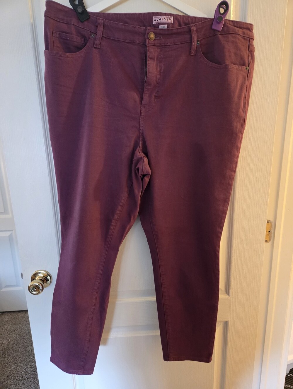 Ava & Viv Plum Straight-Leg Jeans